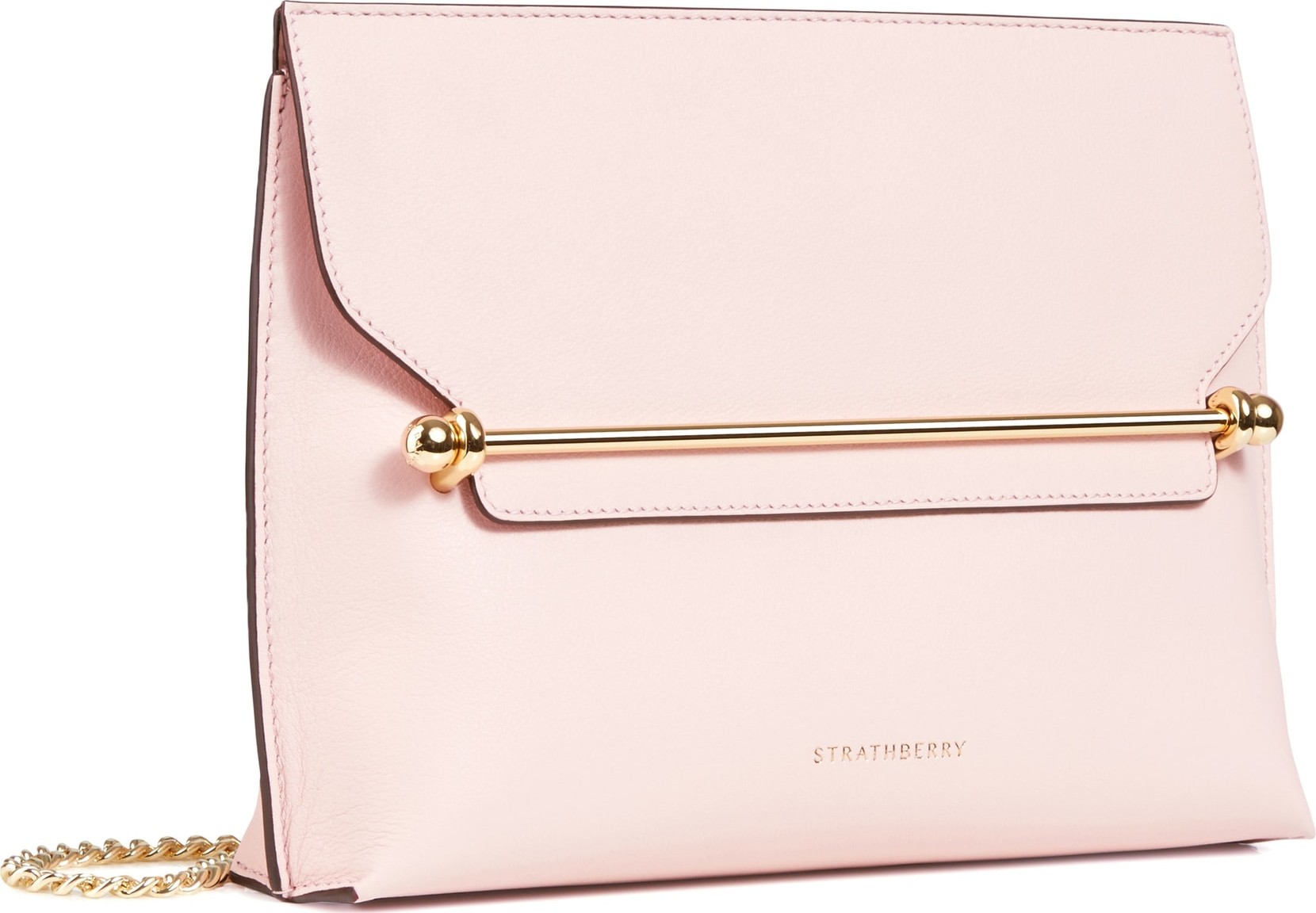 Strathberry East/West Stylish Leather Clutch