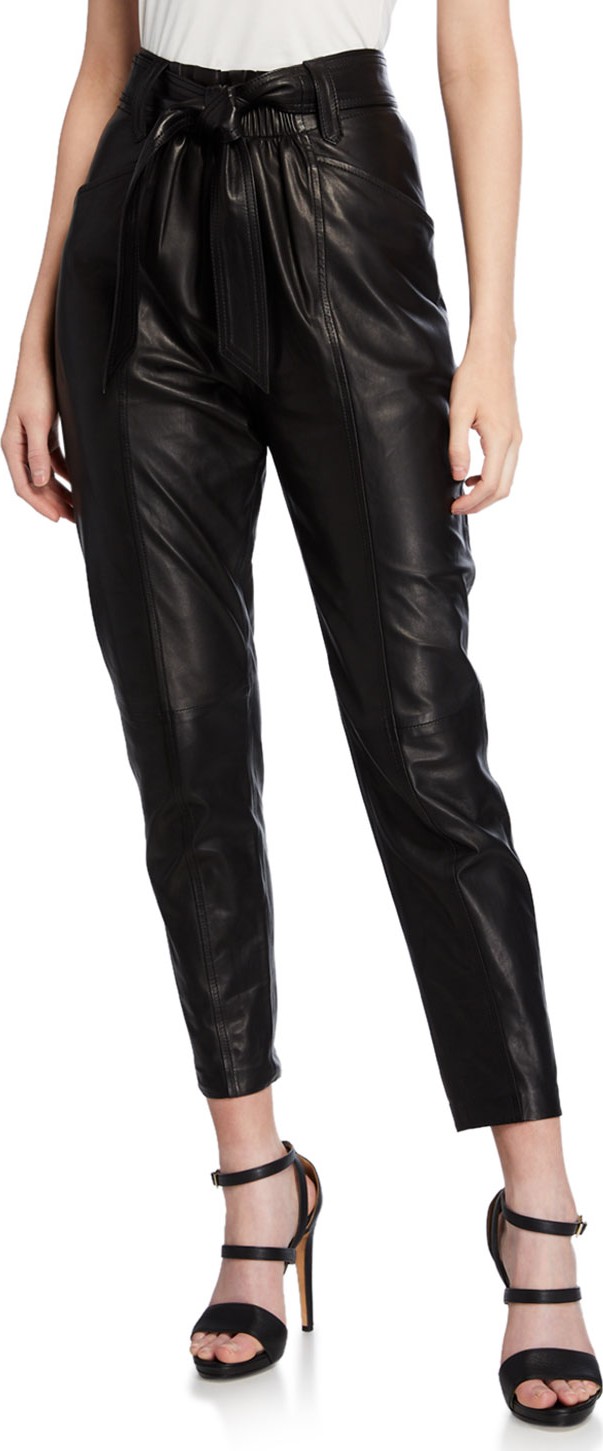 IRO Davins High-Rise Leather Pants