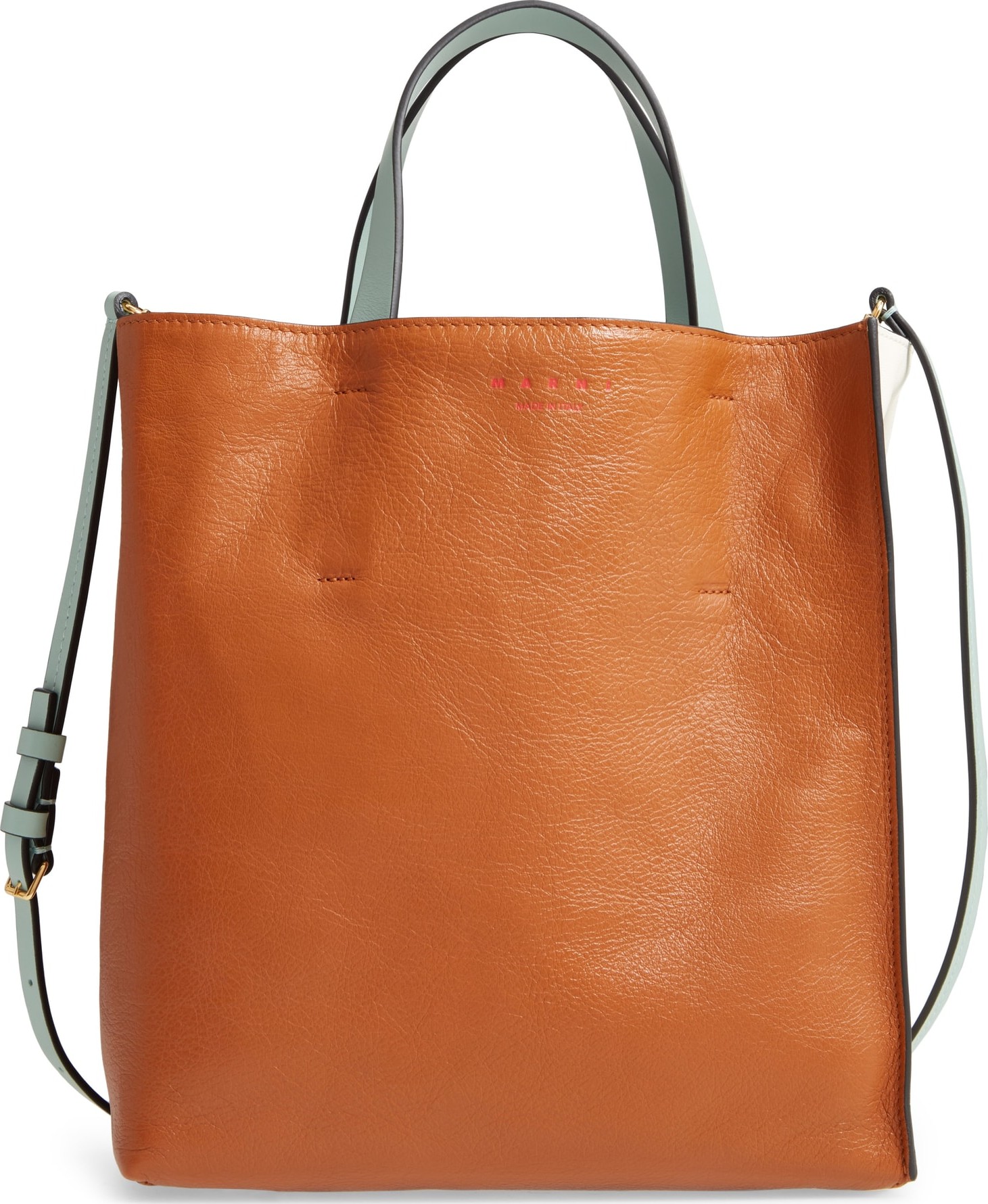 Marni Museo Small Colorblock Leather Tote