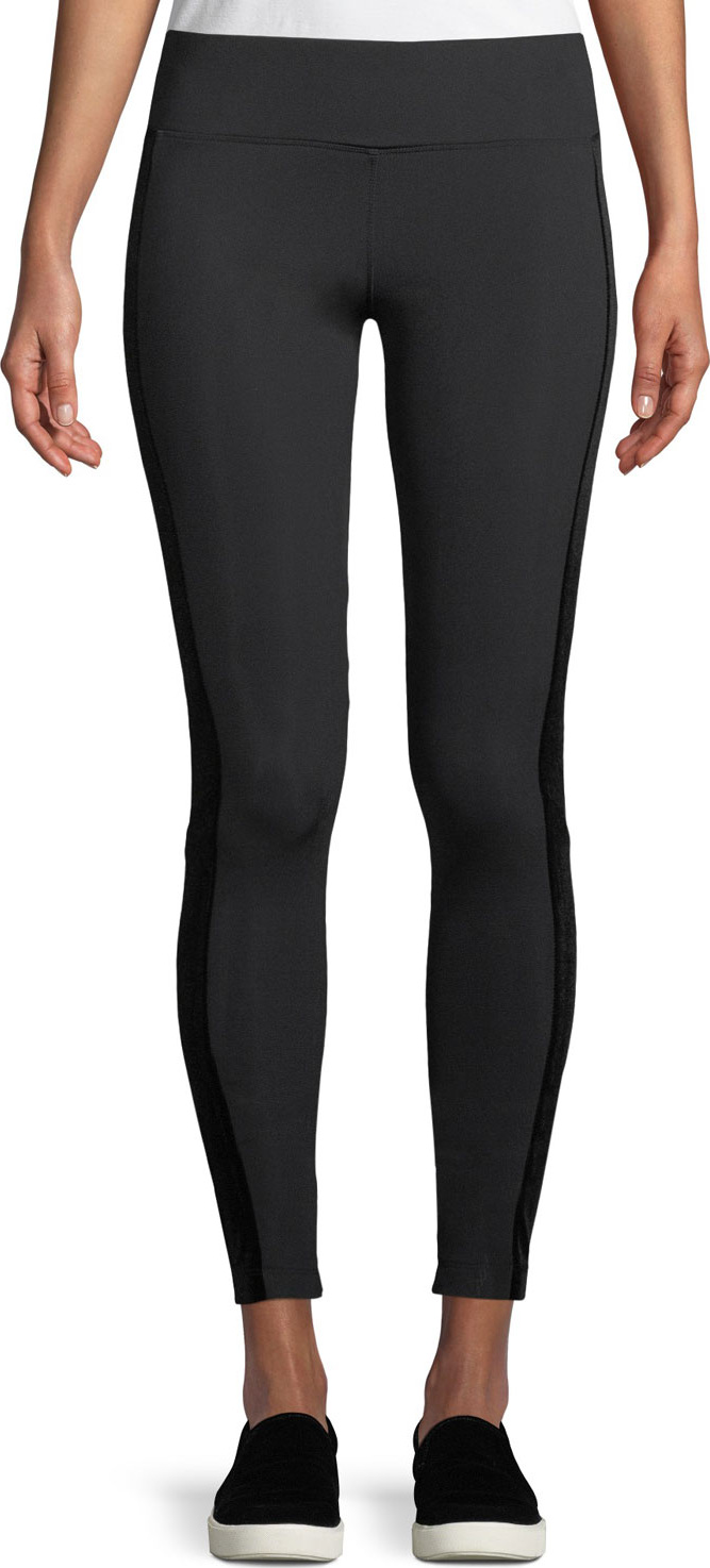 Anatomie Riley Fleece-Lined Leggings w/ Velvet Stripe
