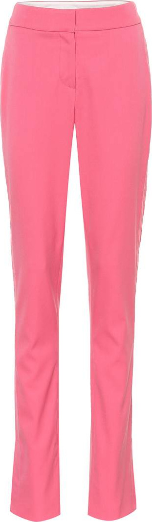Oscar De La Renta Stretch-wool straight-leg pants