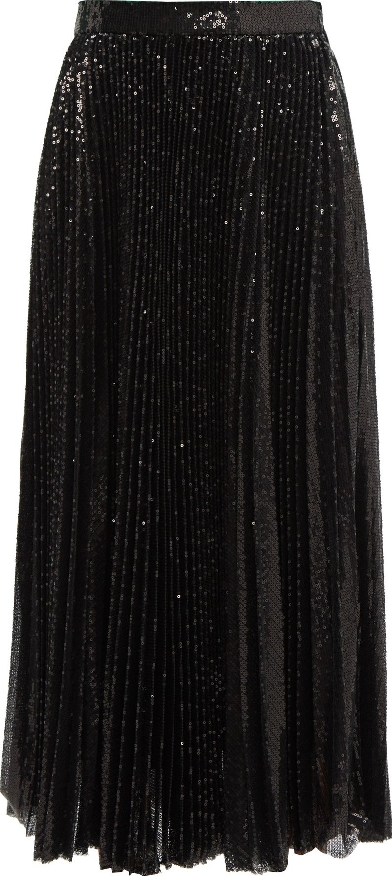MSGM Pleated sequin midi skirt