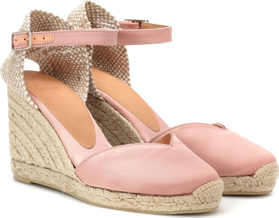Castaner Chiarita satin wedge espadrilles