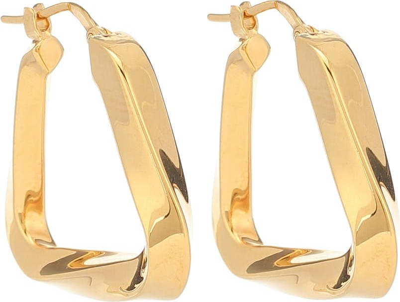 Bottega Veneta Gold-plated twisted hoop earrings