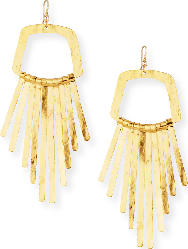 Devon Leigh Large Fringe Drop Statement Earrings