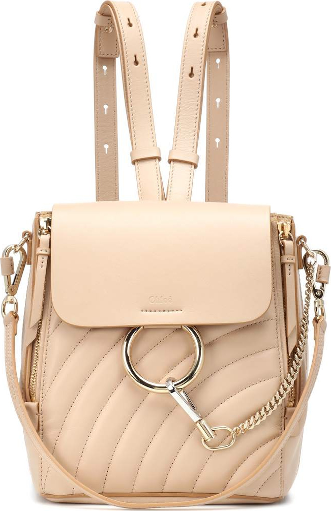 Chloe Faye quilted leather backpack