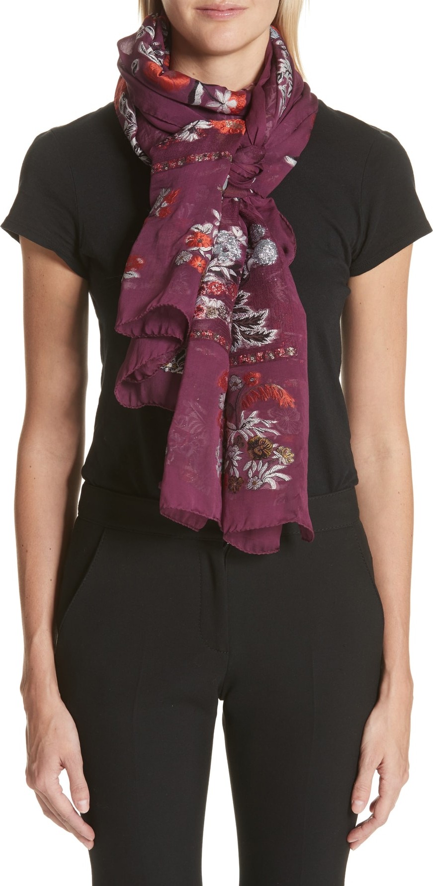 Etro Maharaja Embroidered Wrap Scarf