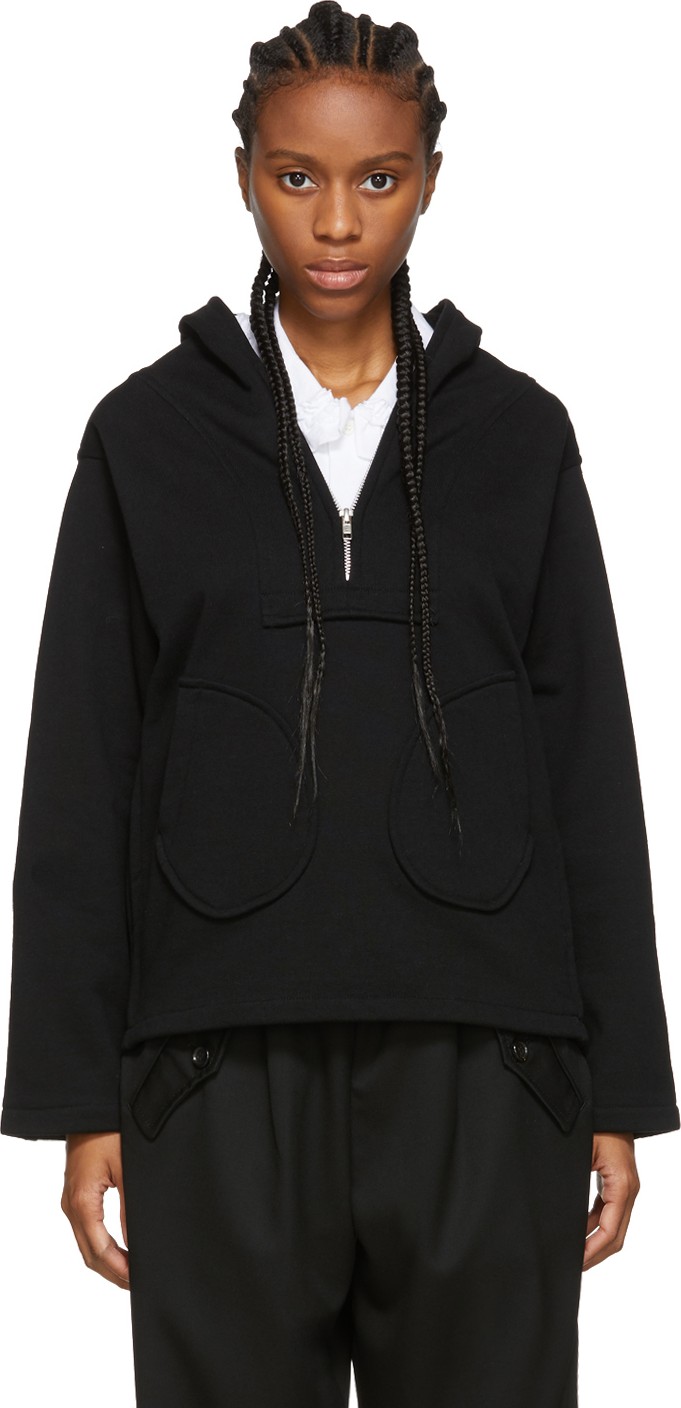 Tricot Comme des Garçons Black Back Pile Hoodie