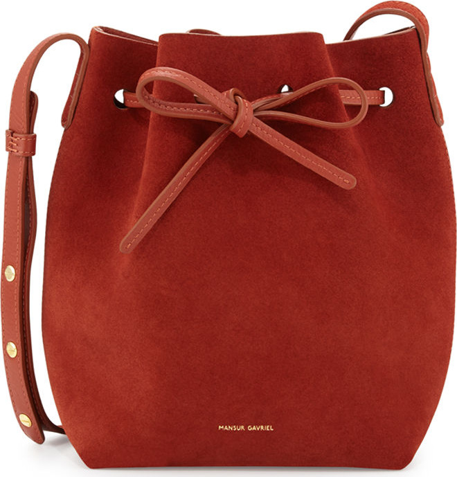 Mansur Gavriel Mini Suede Bucket Bag
