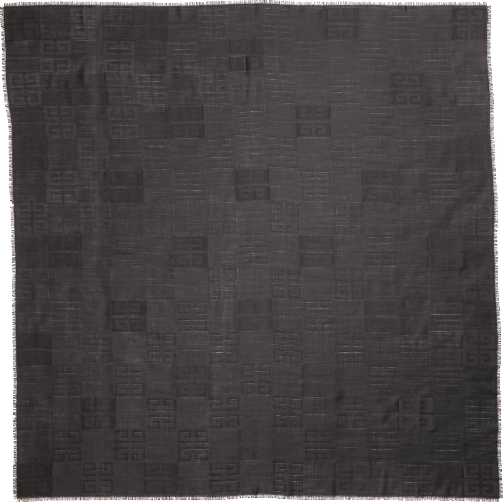 Givenchy 4G Check Silk, Wool & Cotton Scarf