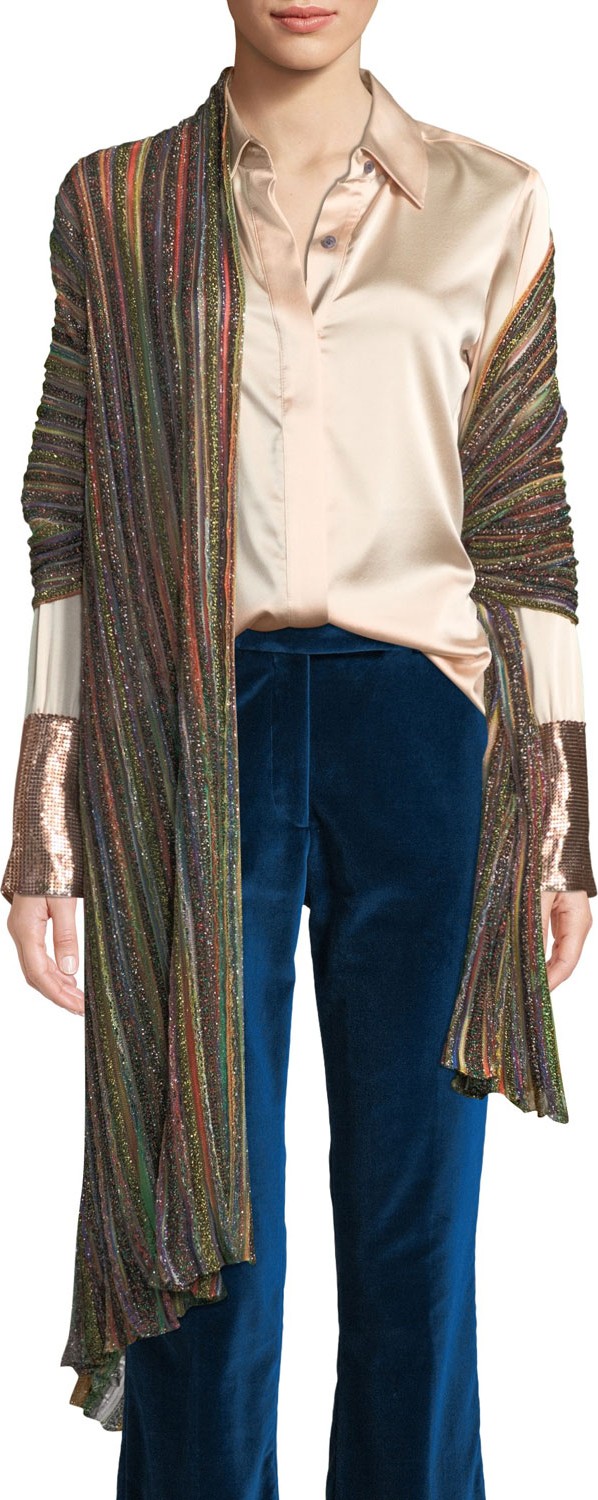 Missoni Multi-Stripe Lurex 3D Wrap