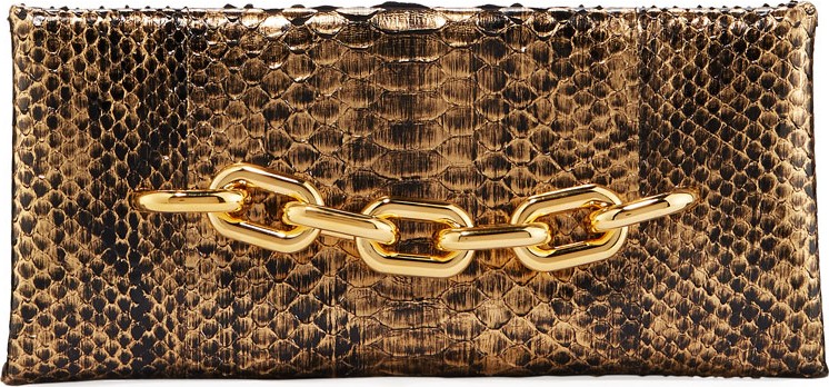 TOM FORD Python Chain Clutch Bag