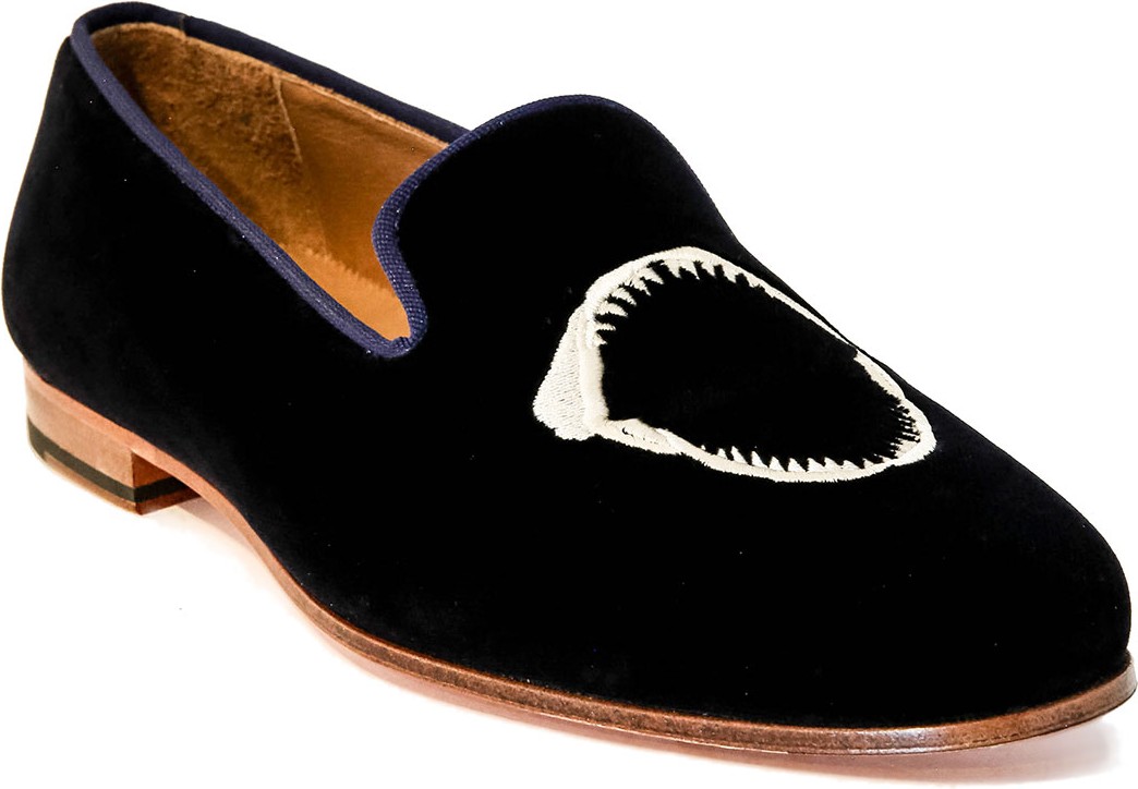 Romero + McPaul Men's Jaws Velvet Slip-On Loafers