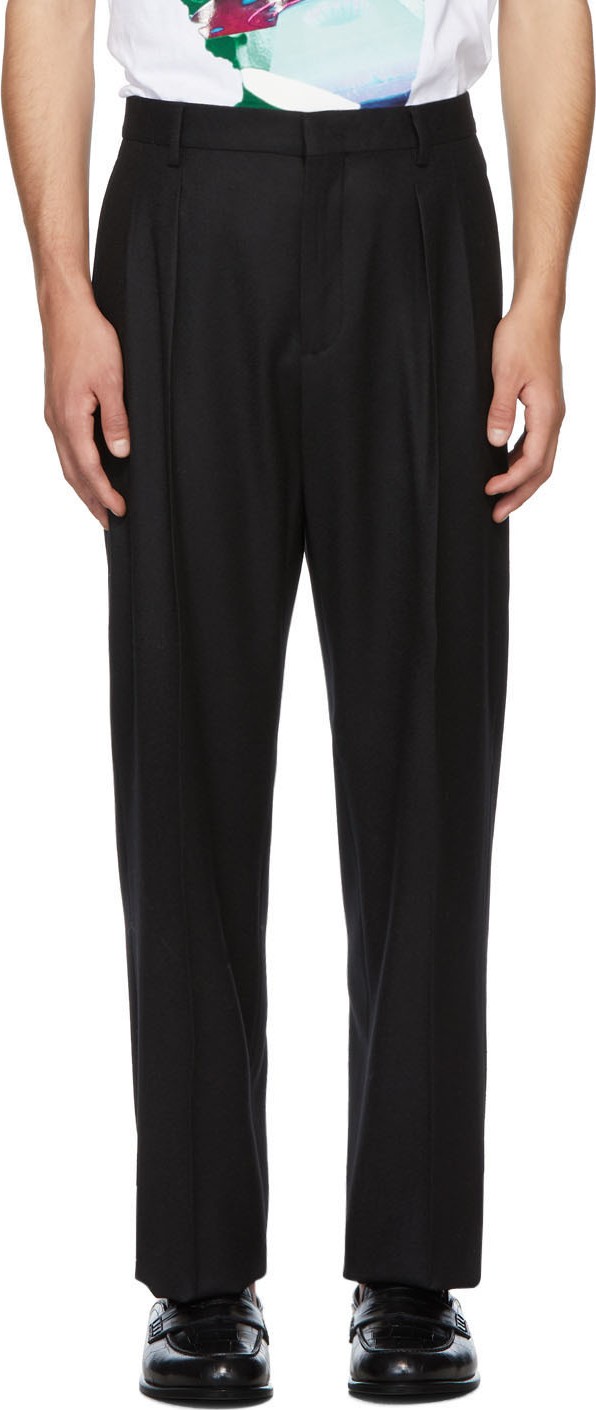 Valentino Black Undercover Edition Ninety Pleated Trousers