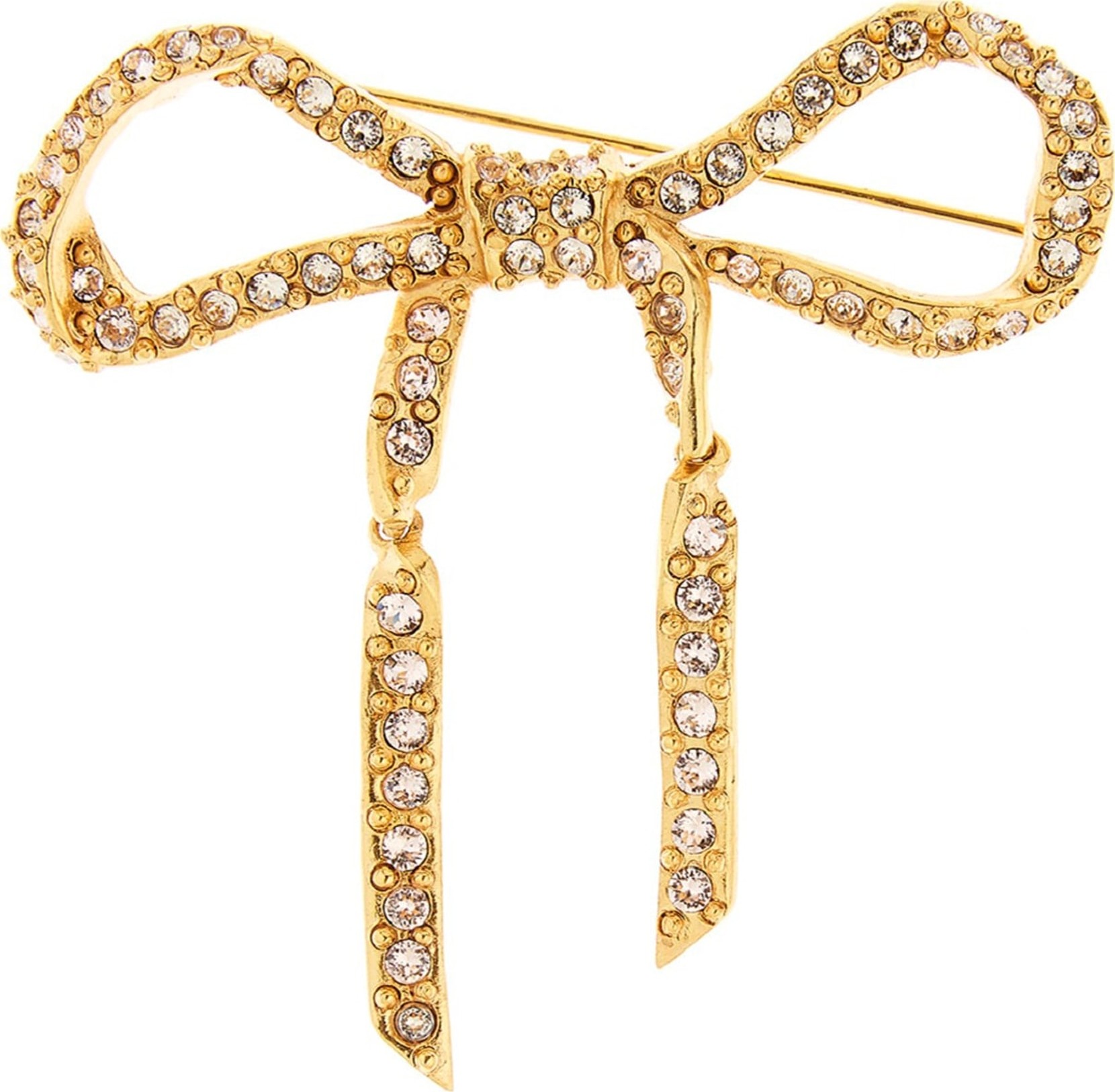 Oscar De La Renta Pavé Bow Brooch