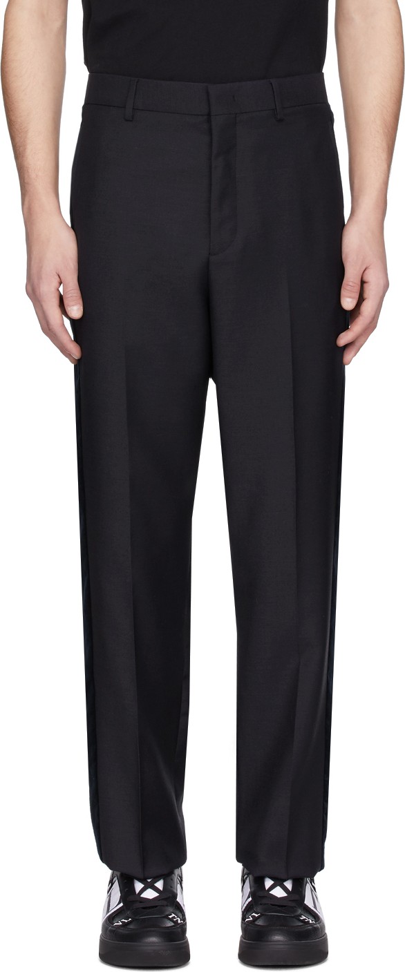 Valentino Navy Wool Formal Pants