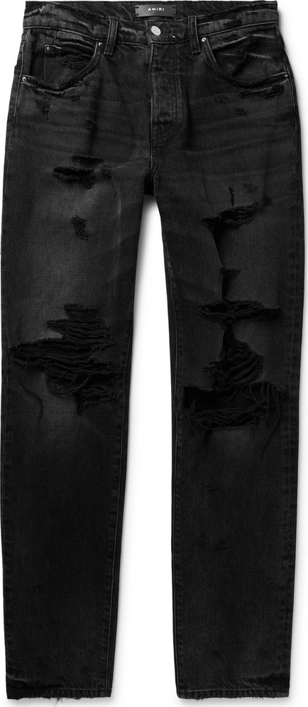 Amiri Distressed Stretch-Denim Jeans