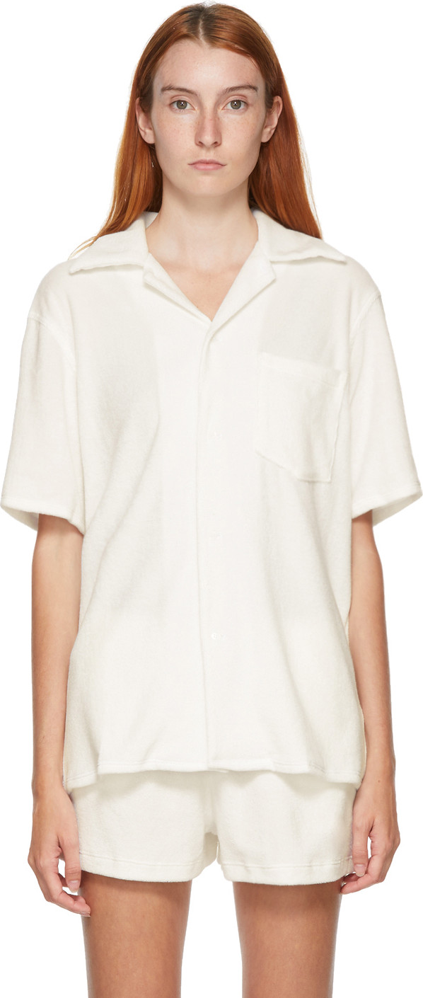 Gil Rodriguez - SSENSE Exclusive White Terry Bowling Shirt