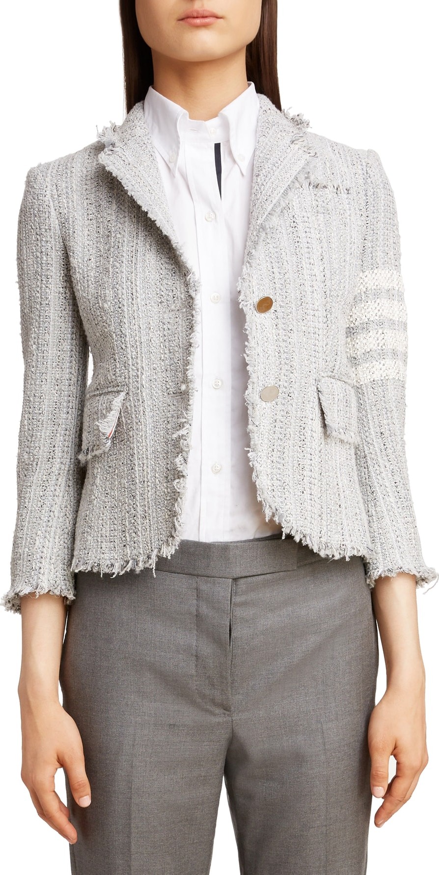 Thom Browne Stripe Tweed Jacket