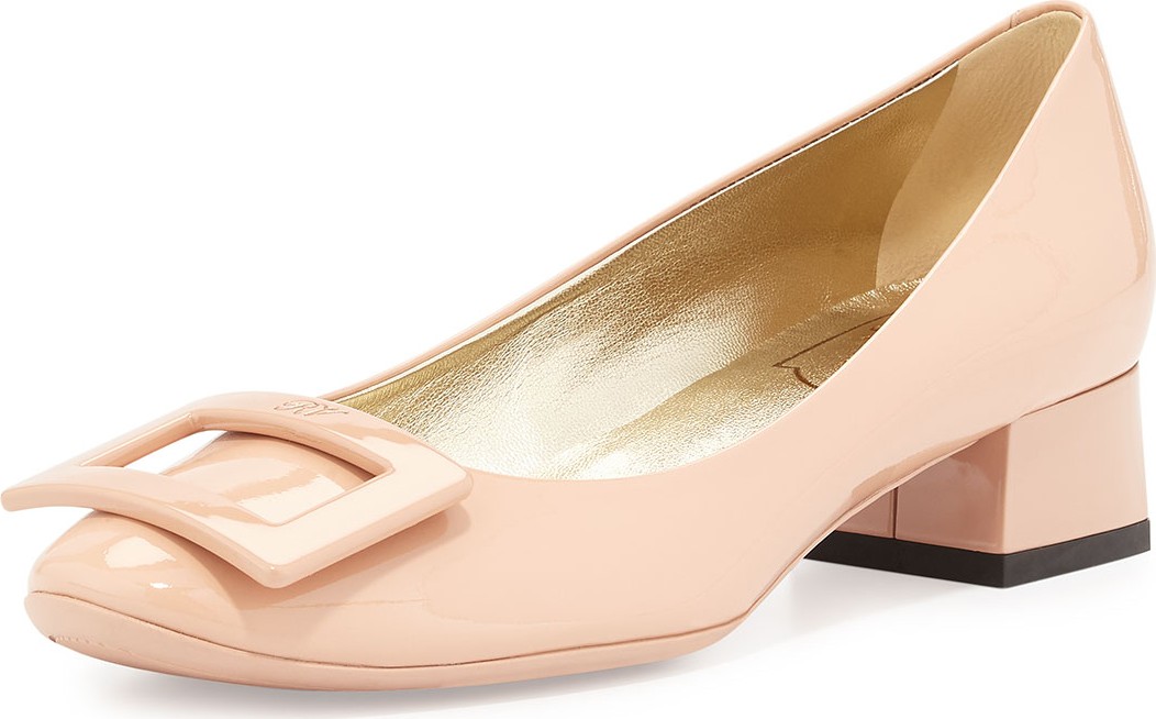 Roger Vivier Belle de Nuit Patent Pumps, Nude