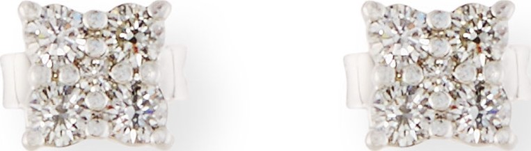 Roberto Coin Prong-Set Diamond Flower Earrings