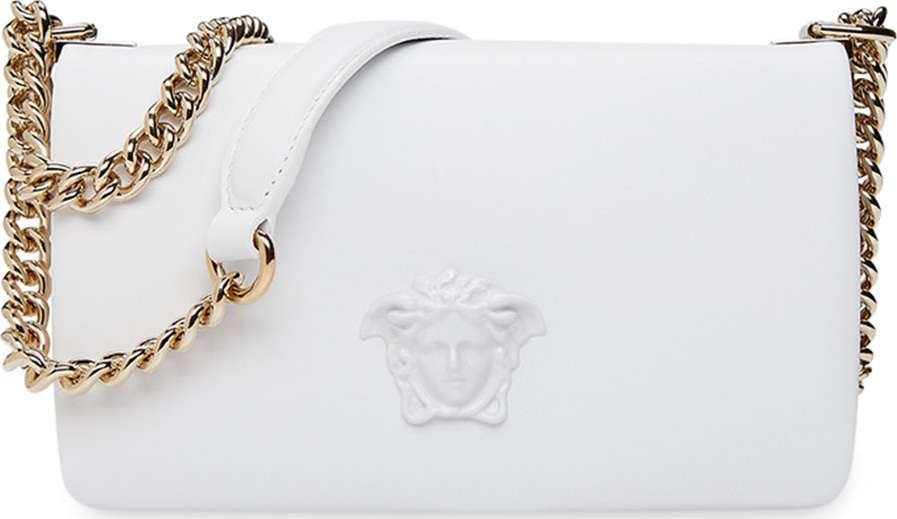 Versace Lamb Leather Shoulder Bag with Medusa Head