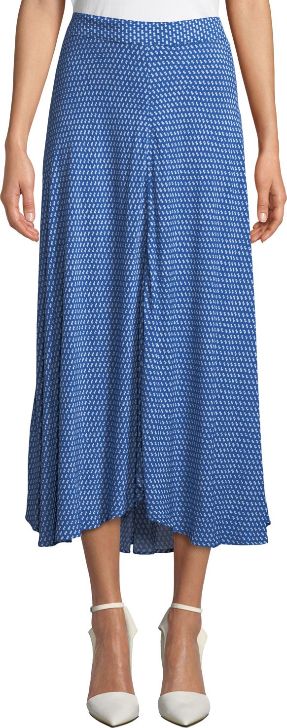 Velvet By Graham & Spencer Titania Printed A-Line Midi Skirt