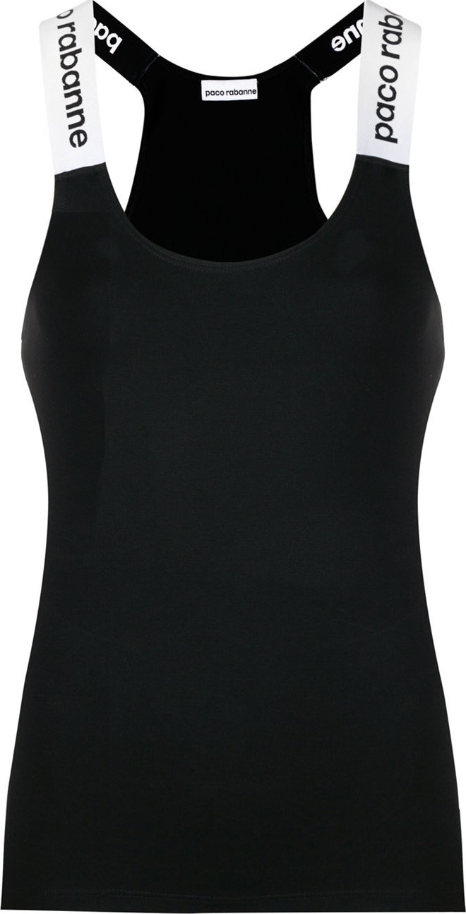 Paco Rabanne logo strap tank top