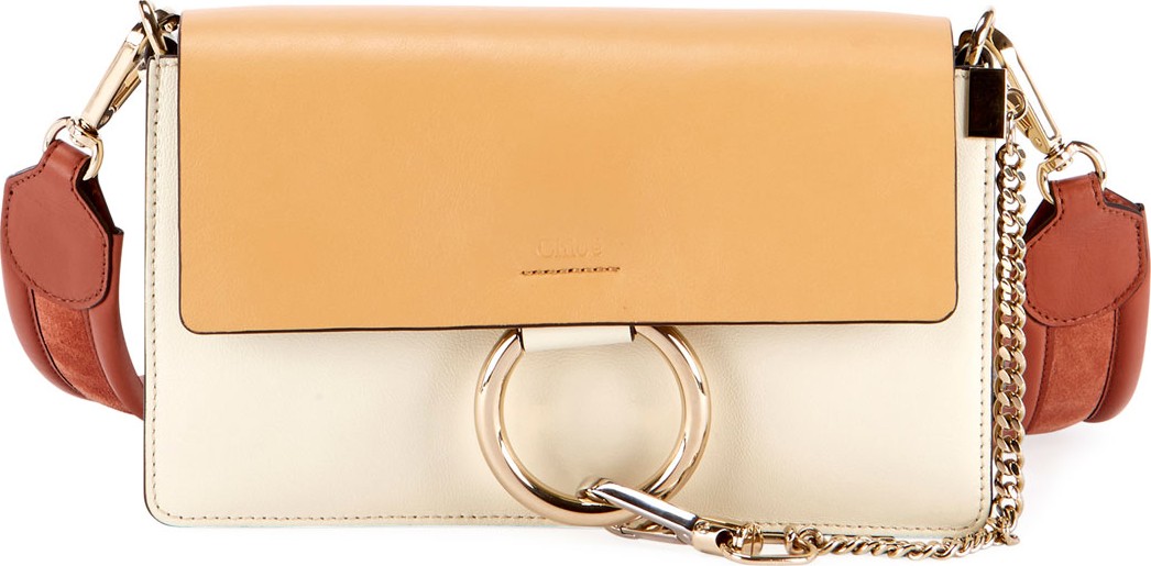 Chloe Faye Colorblock Leather Shoulder Bag
