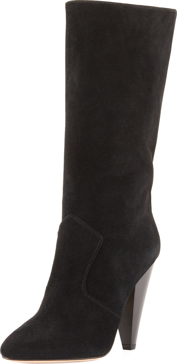 Veronica Beard Olivia Sport Suede Mid-Calf Boots