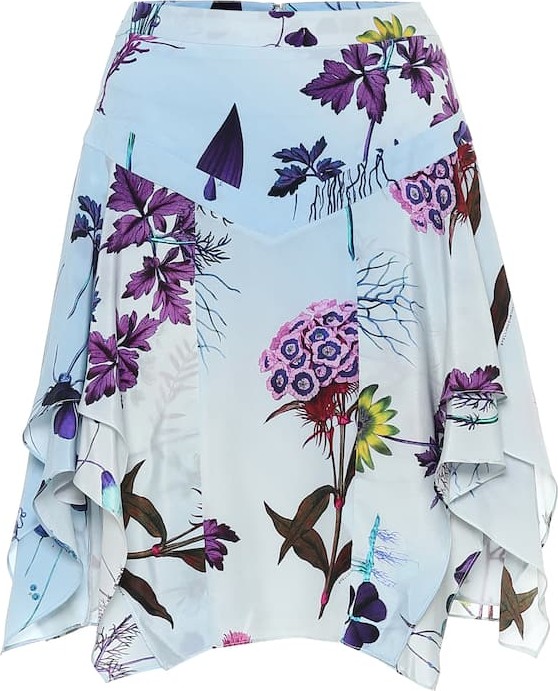 Stella McCartney Floral silk miniskirt