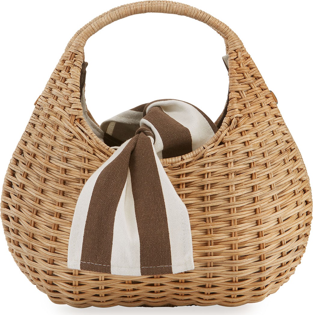 Rafe Sam Pear-Shaped Wicker Tote Bag