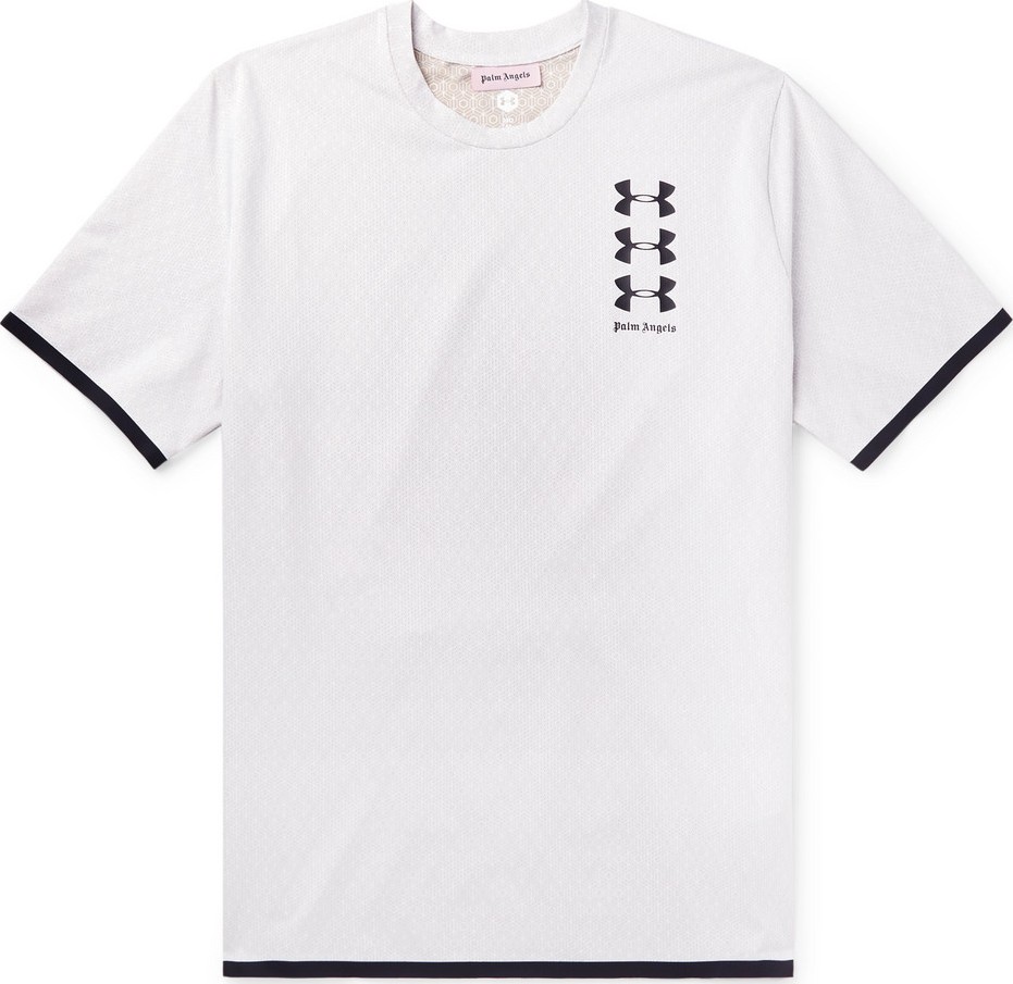 Palm Angels + Under Armour Perforated Logo-Print Celliant T-Shirt