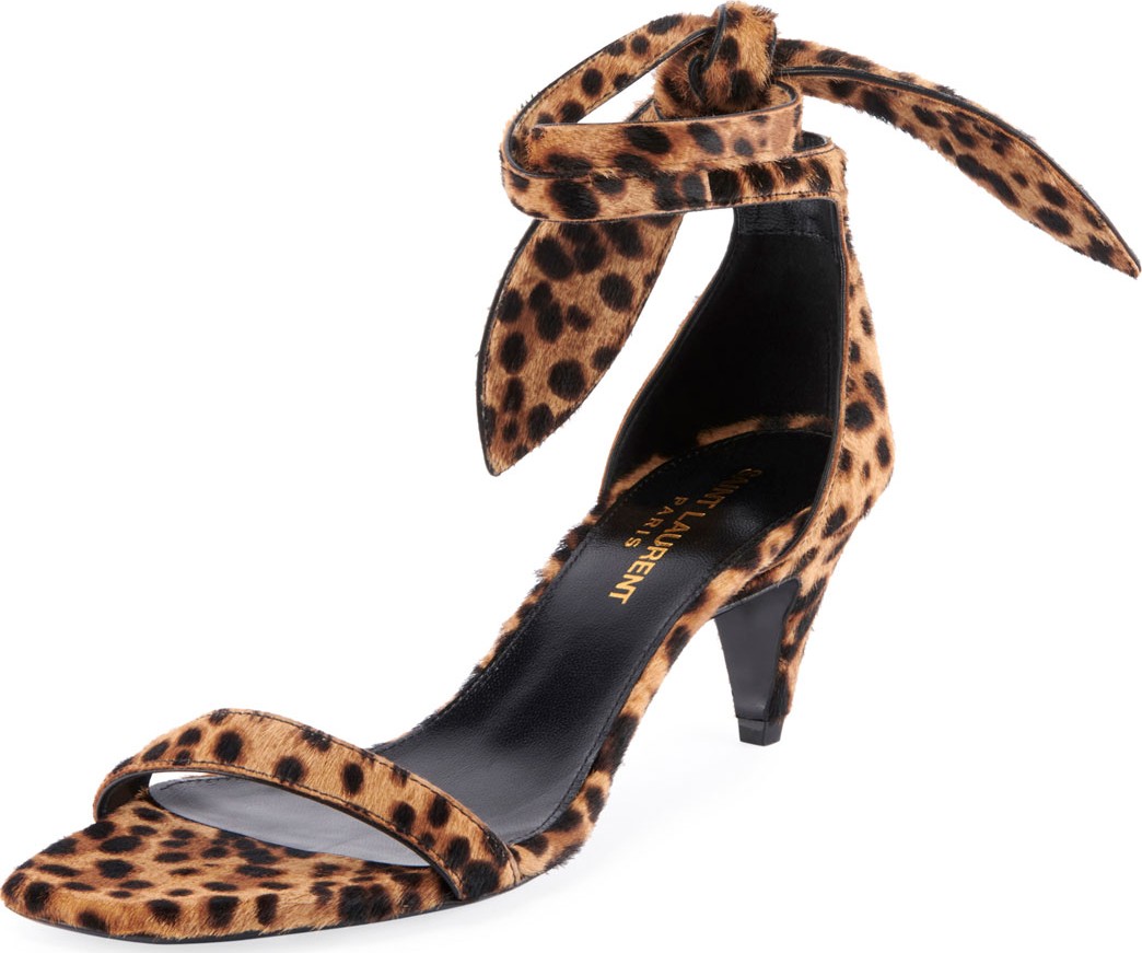 Saint Laurent Charlotte Calf Hair Sandals