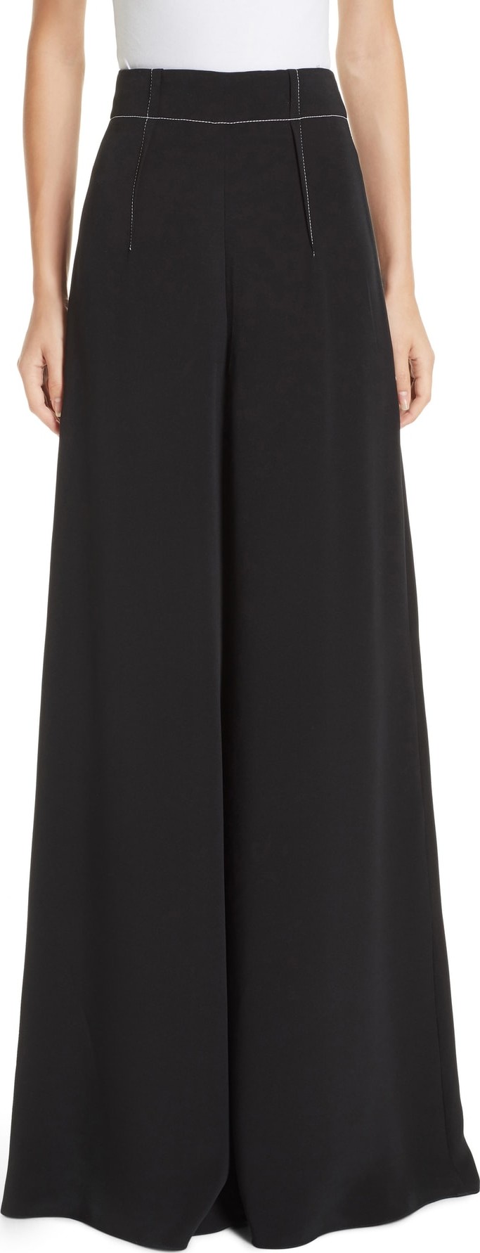 Cushnie Et Ochs Silk High Waist Wide Leg Pants