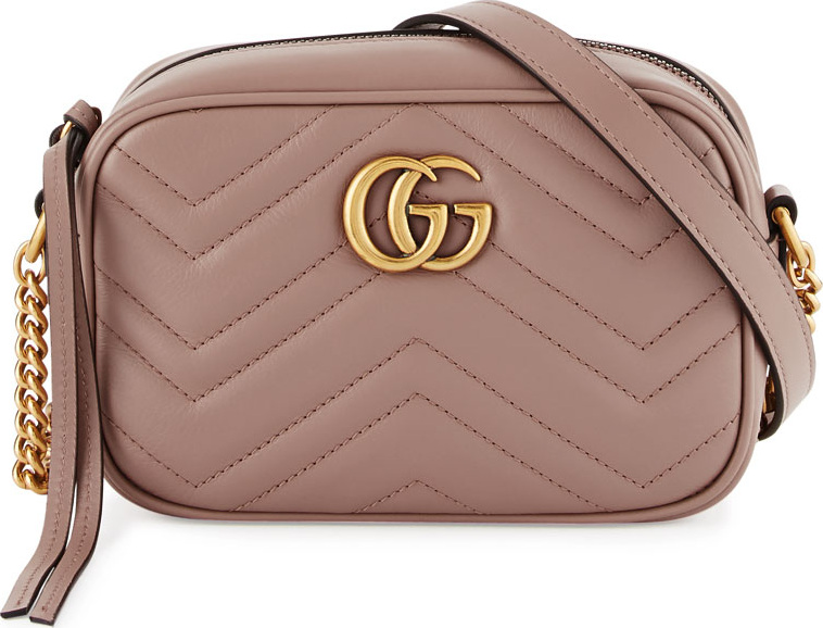 Gucci GG Marmont Mini Matelasse Camera Bag, Nude