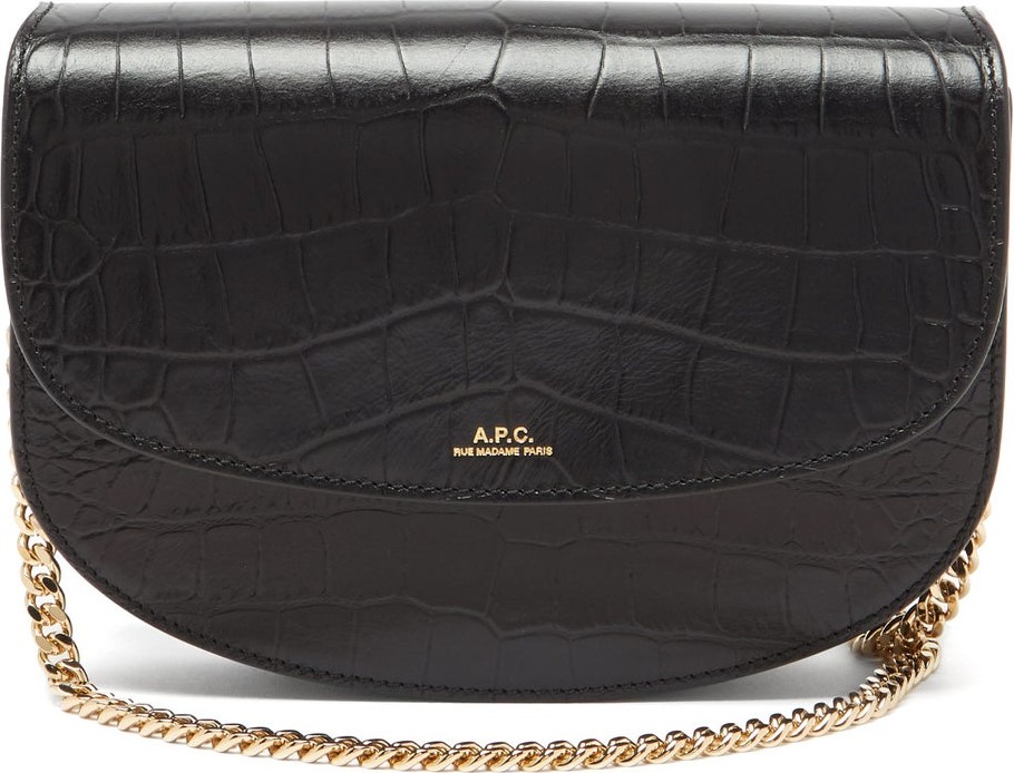A.P.C. Genève crocodile-effect leather cross-body bag