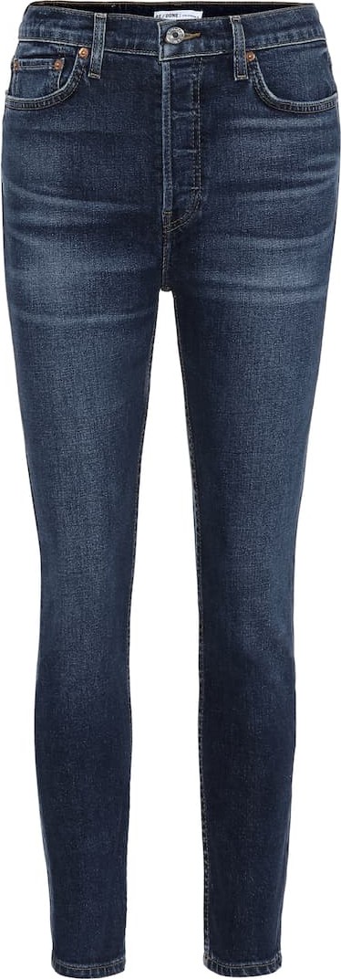 RE/DONE High-rise cropped skinny jeans