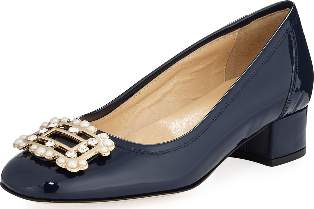 Sesto Meucci Heda Pearly Embellished Pump, Navy