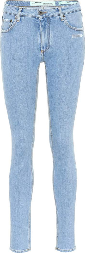 Off White Mid-rise skinny jeans