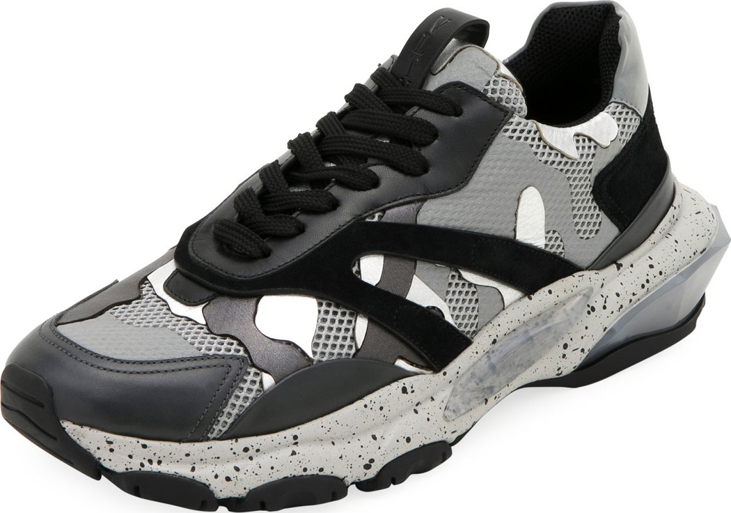 Valentino Men's Bounce Camo Runner Sneakers