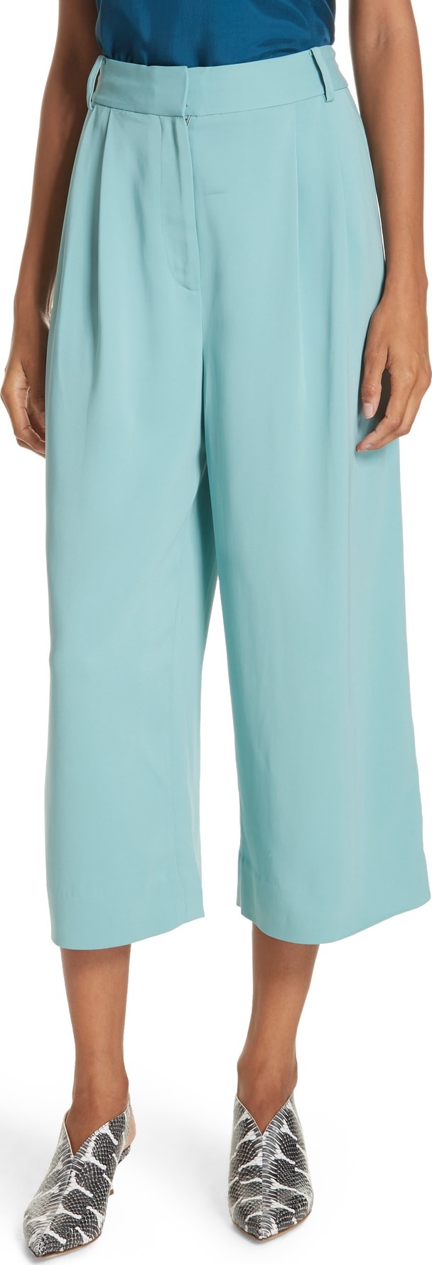 Tibi Beatle Suiting Crop Wide Leg Pants