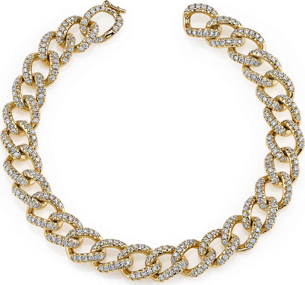 Anita Ko 18k Rose Gold Small Diamond Chain Link Bracelet