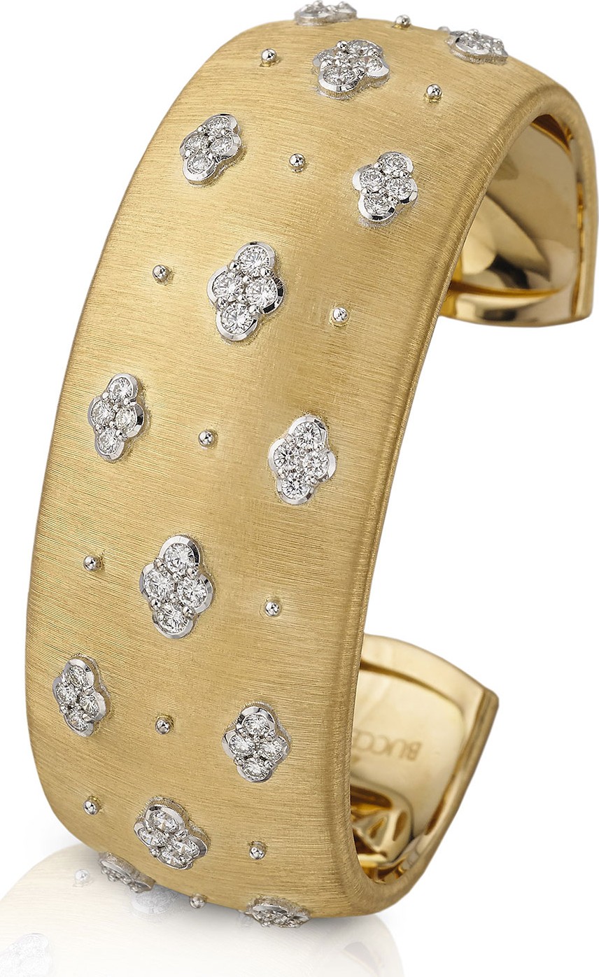 Buccellati Macri AB 18k Yellow Gold Diamond Cuff