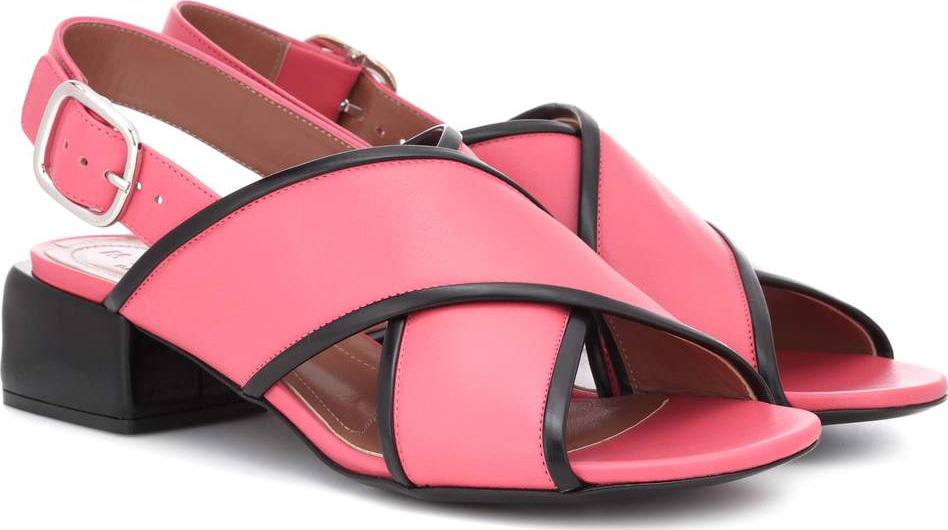 Marni Leather crossover sandals