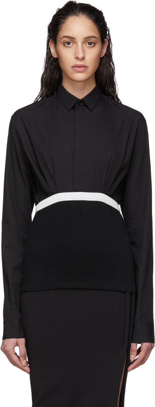 Haider Ackermann Black Elasticized Shirt