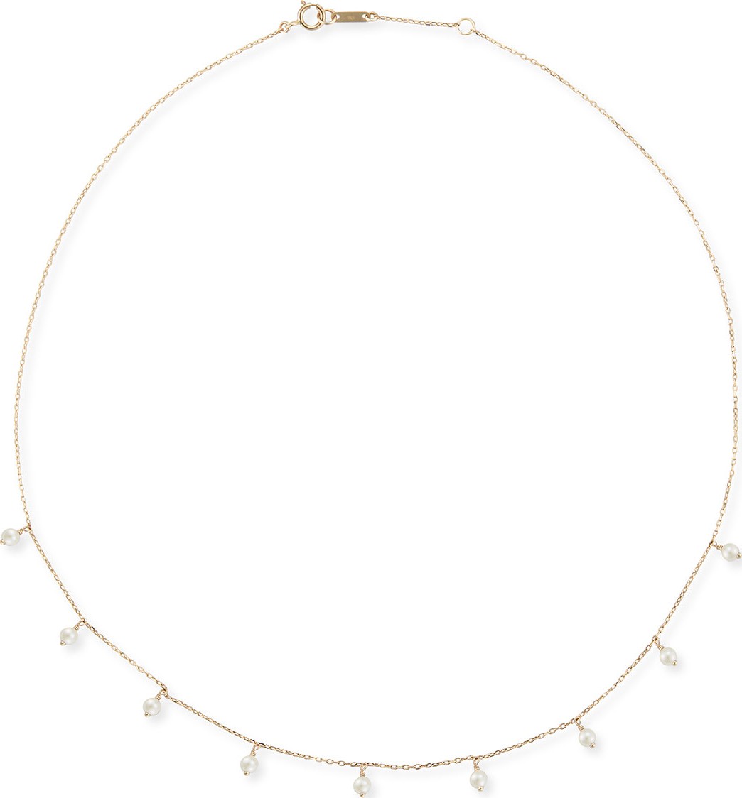 Mizuki 14k Gold Short Pearl Shaker Necklace