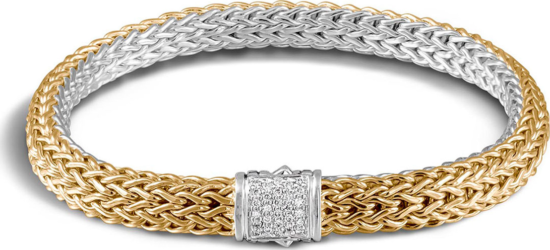 John Hardy Classic Chain Gold & Silver Small Reversible Bracelet