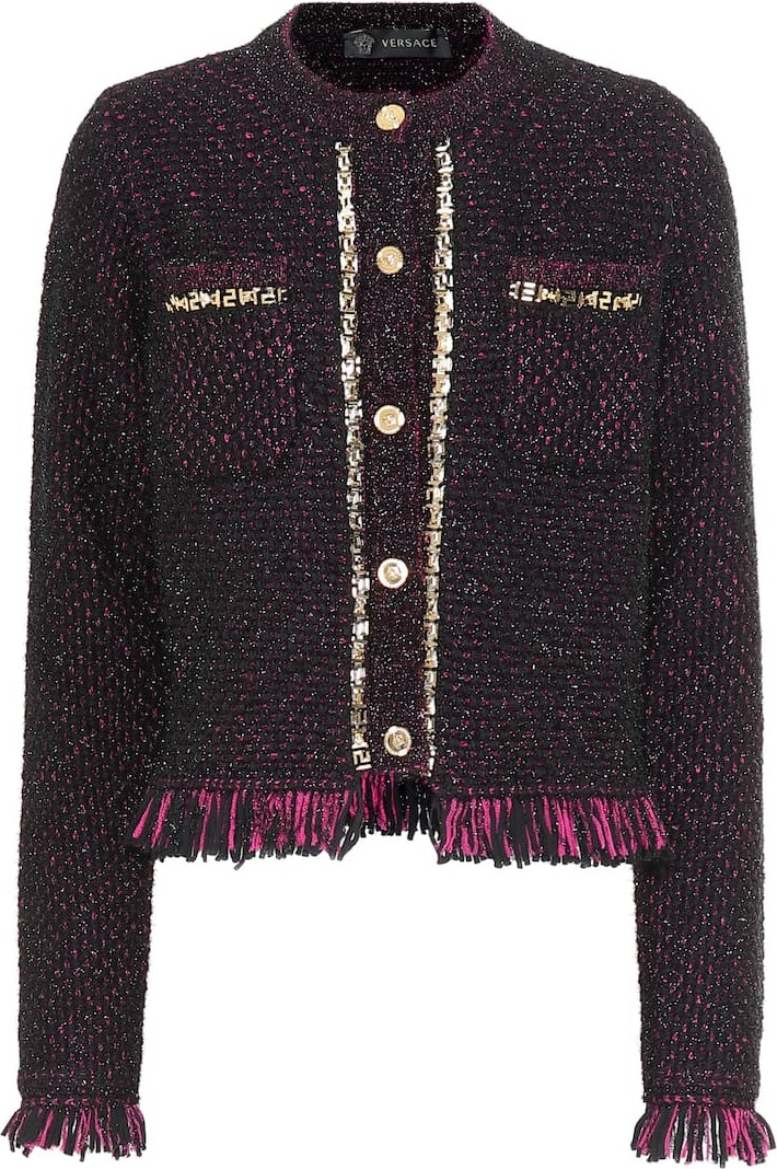 Versace Metallic tweed jacket