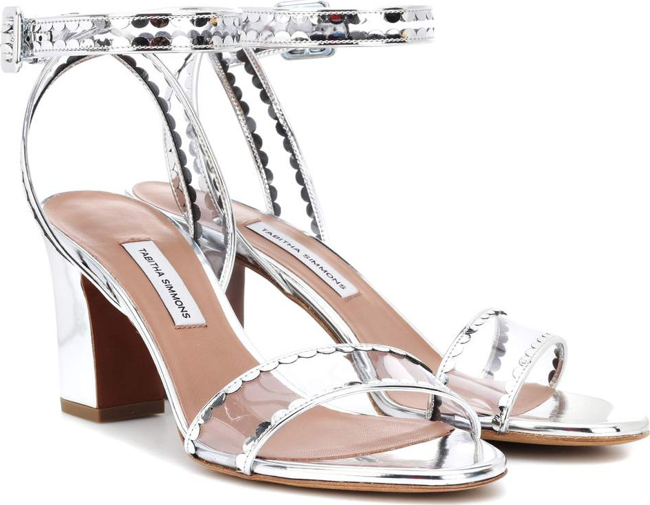 Tabitha Simmons Leticia metallic PVC sandals